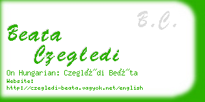 beata czegledi business card